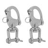 2PCS Eye Swivel Snap Shackle 316 Stainless Steel Swivel Clevis Shackle 5 Inch Quick Release Boat Shackles Sailboat