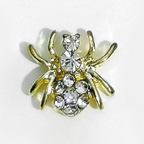 10 шт., украшение для ногтей, стразы, 3D лук, паук, череп, искусственный кристалл на металлических подвесках, креативные ювелирные украшения «сделай сам», аксессуары для чехла для телефона