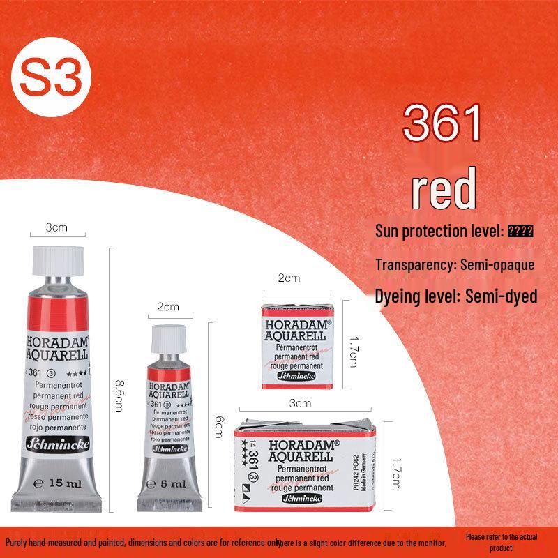 Schmincke Professional Watercolor Paint, Purple Red, 15ml, Artist Grade, Series 1 Tube