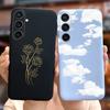Чехол для Samsung Galaxy A55 Красивый мультяшный дизайн Девочки Подсолнух Мягкий ТПУ Чехол для телефона Для Samsung A15 A25 A35 A55 5G Fundas Coque