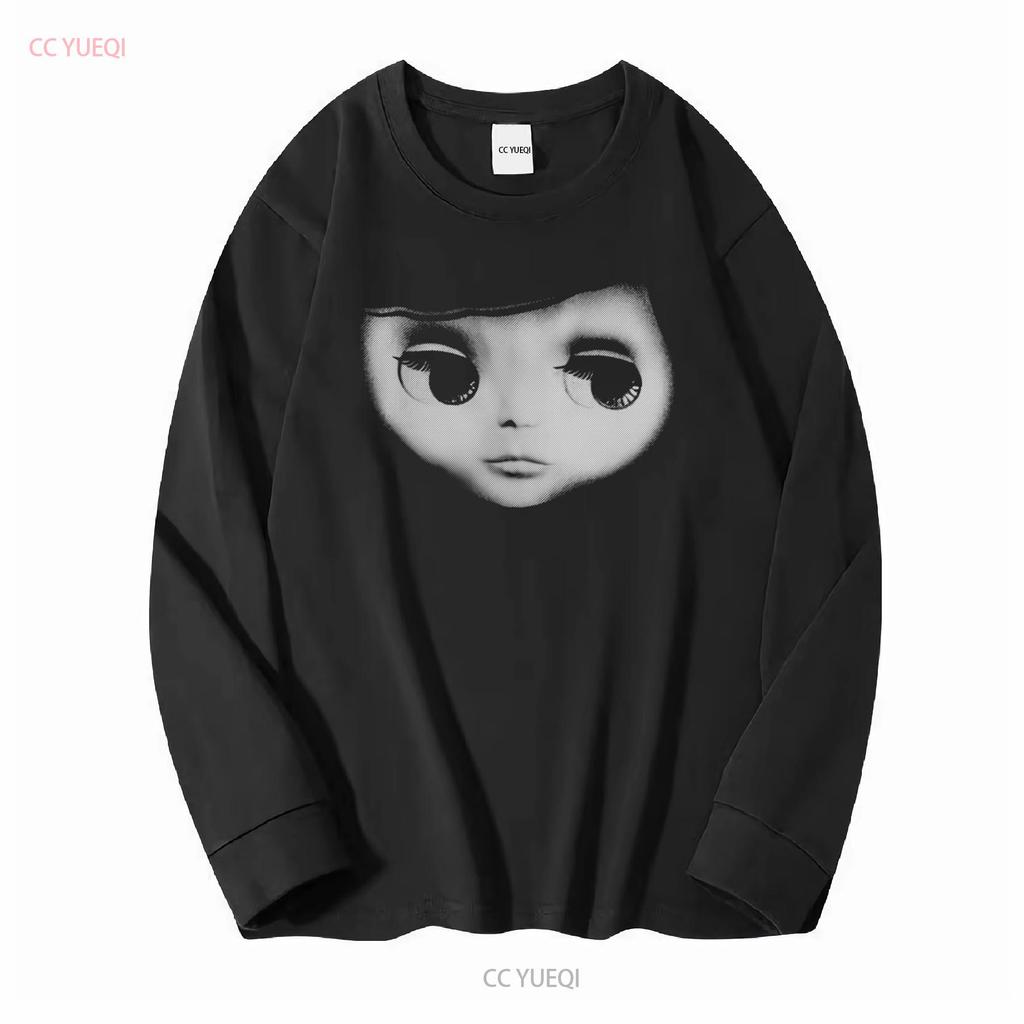 Кукла Blythe футболка лицо куклы ретро большие глаза для коллекционера мод гот готический стиль 60-х поп-арт Blyth 1960-х с длинным или коротким рукавом