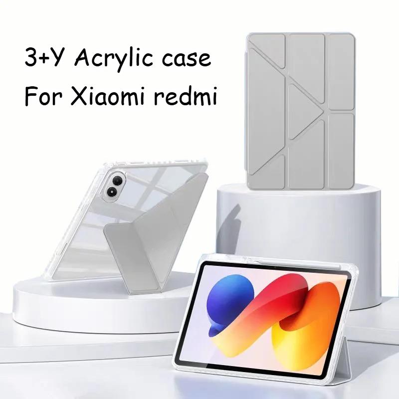 Для Xiaomi Pad 5/6/7/8 Xiaomi Pad 7/7 Pro 2024 11,2 дюйма, и Redmi SE 11''/8,7'' – Акриловый чехол-книжка Y-типа с функцией сна/пробуждения Funda