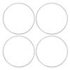 4PCS 16 Inch Wheel Rim Protector Anti Scratch Self Adhesive Aluminum Alloy Metal Wheel Edges Trim Protector Ring Silver