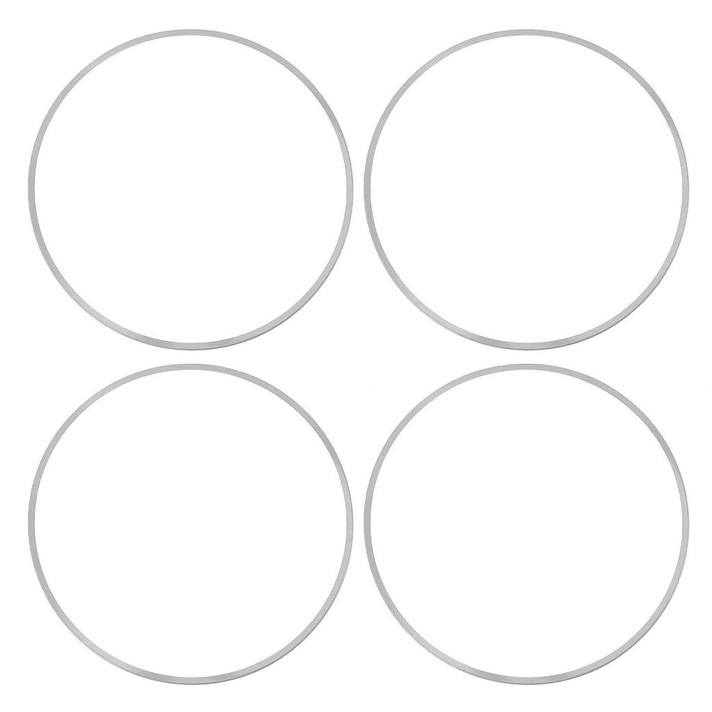 4PCS 16 Inch Wheel Rim Protector Anti Scratch Self Adhesive Aluminum Alloy Metal Wheel Edges Trim Protector Ring Silver