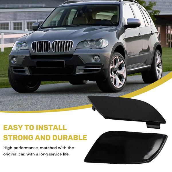 1 Pair Plastic Front Tow Hook Cover for BMW X5 E70 LCI M - Color: As Shown