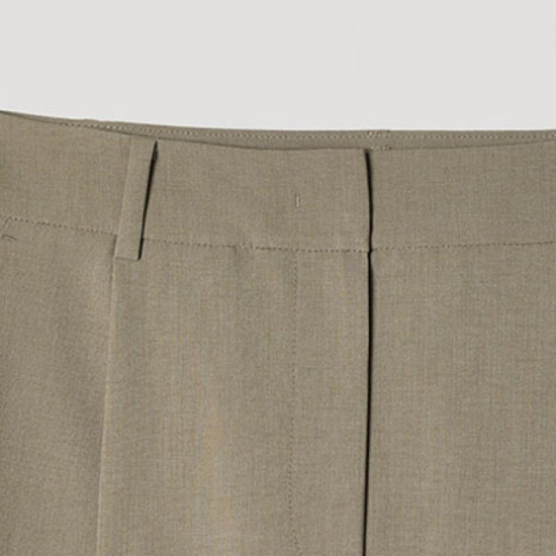 [Она мисс] Брюки с широкой посадкой и защипами SwSSlp22090