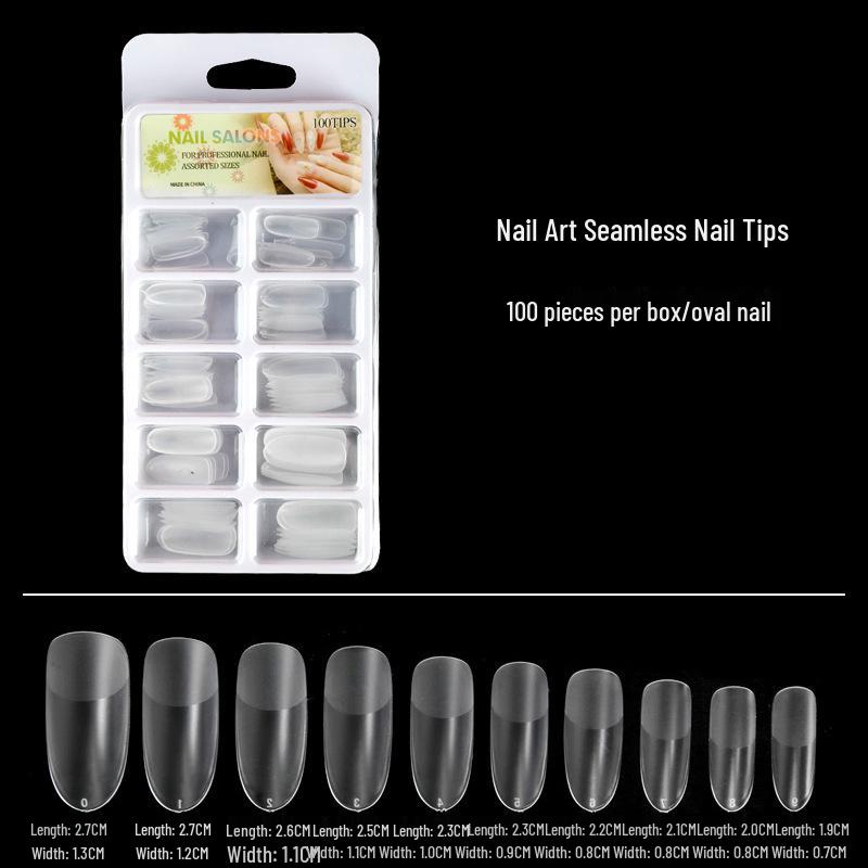 Ультратонкие матовые типсы двойного назначения - 100 штук трапециевидные и каплевидные для наращивания