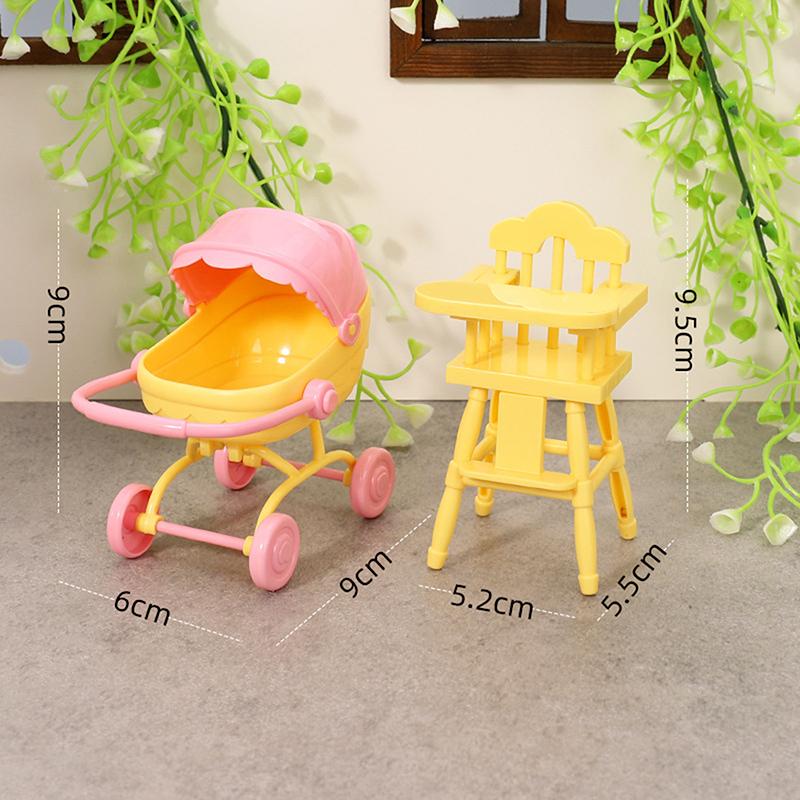 1 комплект мини-игрушек для кукольной коляски, детских обеденных столов, игрушечных кукольных домиков, колясок для детей, ролевых игр