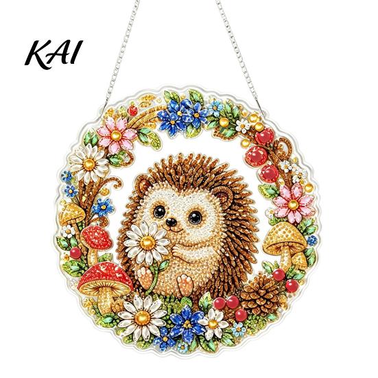 Hanging Rhinestone Ornament Christmas Painting Suncatcher Kit, DIY Faux Pearl Art Crafts for Adults Beginner, Acrylic Xmas