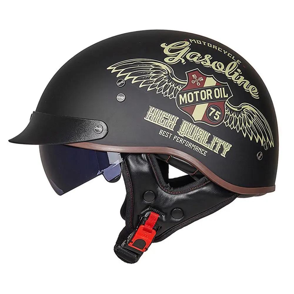 Новый мотоциклетный шлем Casco Moto Половинка шлема Немецкий Классический Moto Шлем Ретро DOT Сертификация Capacete De Moto Шлем