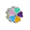 2pcs Colorful Paw Flower Butterfly Beads Rainbow Fit Original Brand Charms Silver Color Bracelets Necklaces Women Diy Jewelry