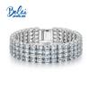 Gorgeous Blue Natural Sky Blue Topaz Gemstone Bracelet Women's 925 Silver Jewelry Light Luxury Premium Anniversary Party Banquet