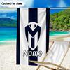 1PC Custom Name Beach Towel Galactic Monterrey Crest Beach Towel, Suitable for Camping, Travel, Beach Accessories, Super Absorbent, Family Gift