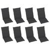 Maison Exclusive - Chaises inclinables de jardin et coussins lot de 8 Gris Acacia