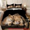 Lions Bedding Set Soft Polyester Duvet Cover Set Quilt Cover With Pillowcase For Bedroom Decor Birthday Gift For Wife Husband