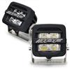 IPF LED Fog 2200lm 6000K Pack of Driving Light Double Lamps, 2-inch, Square, (27,000cd), White, 12V, 2, Distribution, Size, Lightweight, Compact,