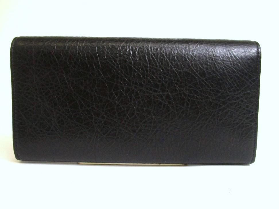 Оригинальный кошелек-клатч BALENCIAGA из черной кожи The Classic Money #a816 Восстановленный