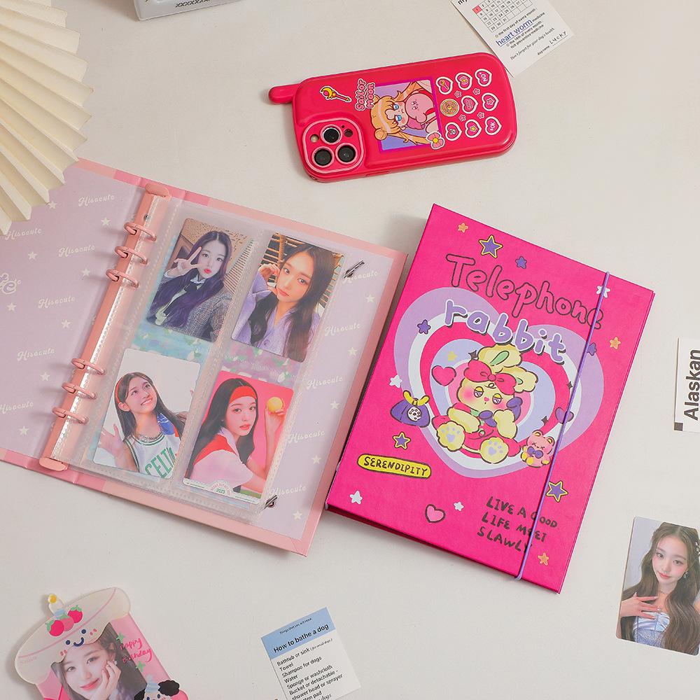 Cute A5 Butterfly Kpop Photocard Holder DIY Binder Photocards Idol Photo Album Photo Collect Book Photocard Binder Scrapbook