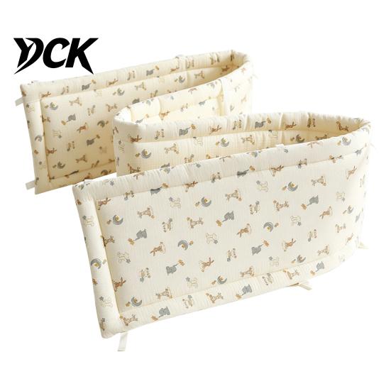 Soft Crib Padding for Infants Cotton Bumper Pad Newborns, Anti-collision Breathable Fixed Quilting Boys And Girls Bed Liner, Easy Install