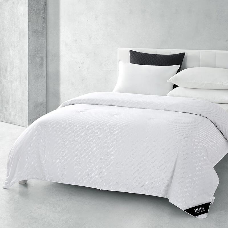 BOSS Жаккардовое одеяло из тутового шелка с логотипом