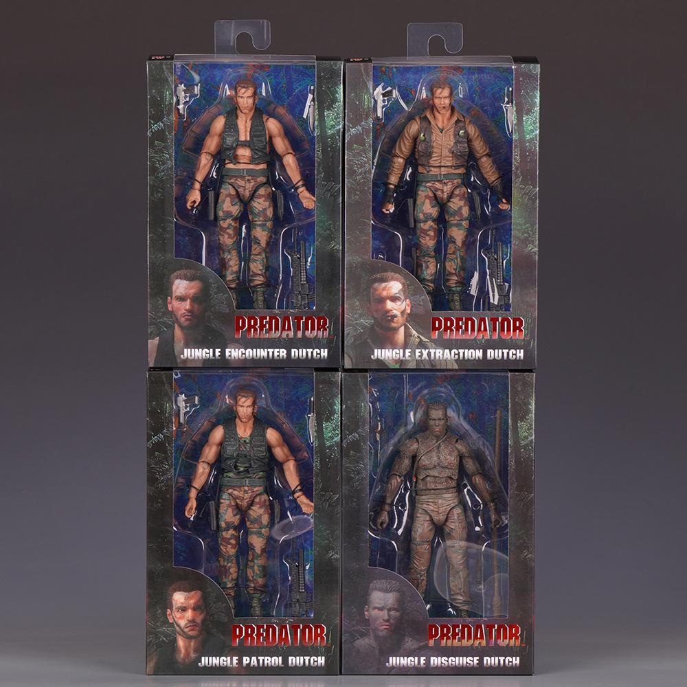 NECA Хищник Датч Фигурка Действия 30-летие Арнольд Шварценеггер Джунгли Эвакуация Коллекционная Модель Для Взрослого Коллекционера