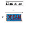 Dream-the-impossible Multipurpose Metal  Tin Sign Boards Retro License Plate Vanity Gift Decorative Car Tag, Truck Front Plate Wall Art Design