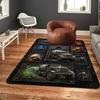 Cement Truck Gallery Pattern Rug Floor Mat for Living Room or Bedroom Soft and Comfortable Carpet a Gift for Birthday and Holiday.