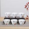 6 шт., синий и белый фарфоровый керамический чайный сервиз в китайском стиле, чашка с ручной росписью, чашки для кофе, вина, принадлежности для напитков