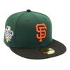 Кепка New Era 59FIFTY MLB San Francisco Giants SF Темно-зеленая с боковым андервизором Эксклюзивно для и Боковая Прямой Плоский Идеально для Весны и Регулируемая