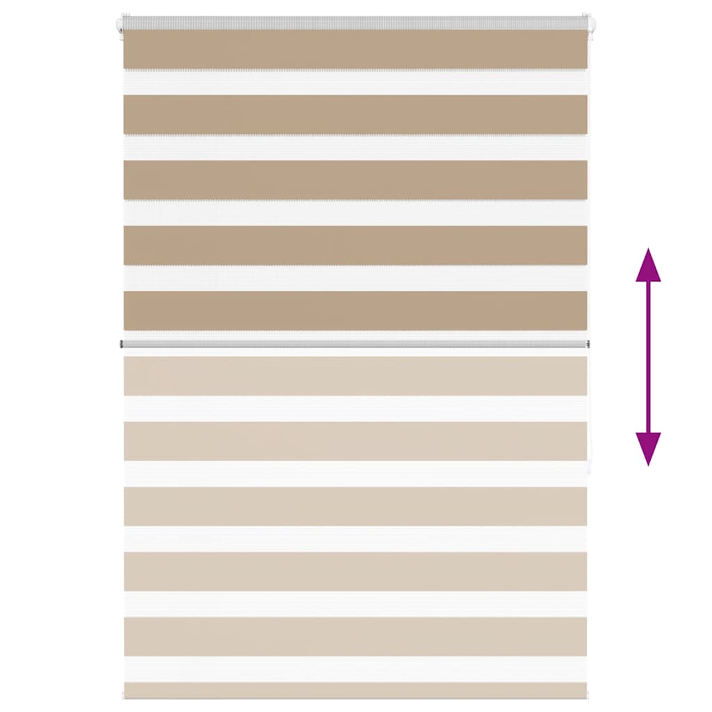 Double Zebra Blind Sand Brown 110 x 150 cm Fabric Width 105.9 cm Polyester