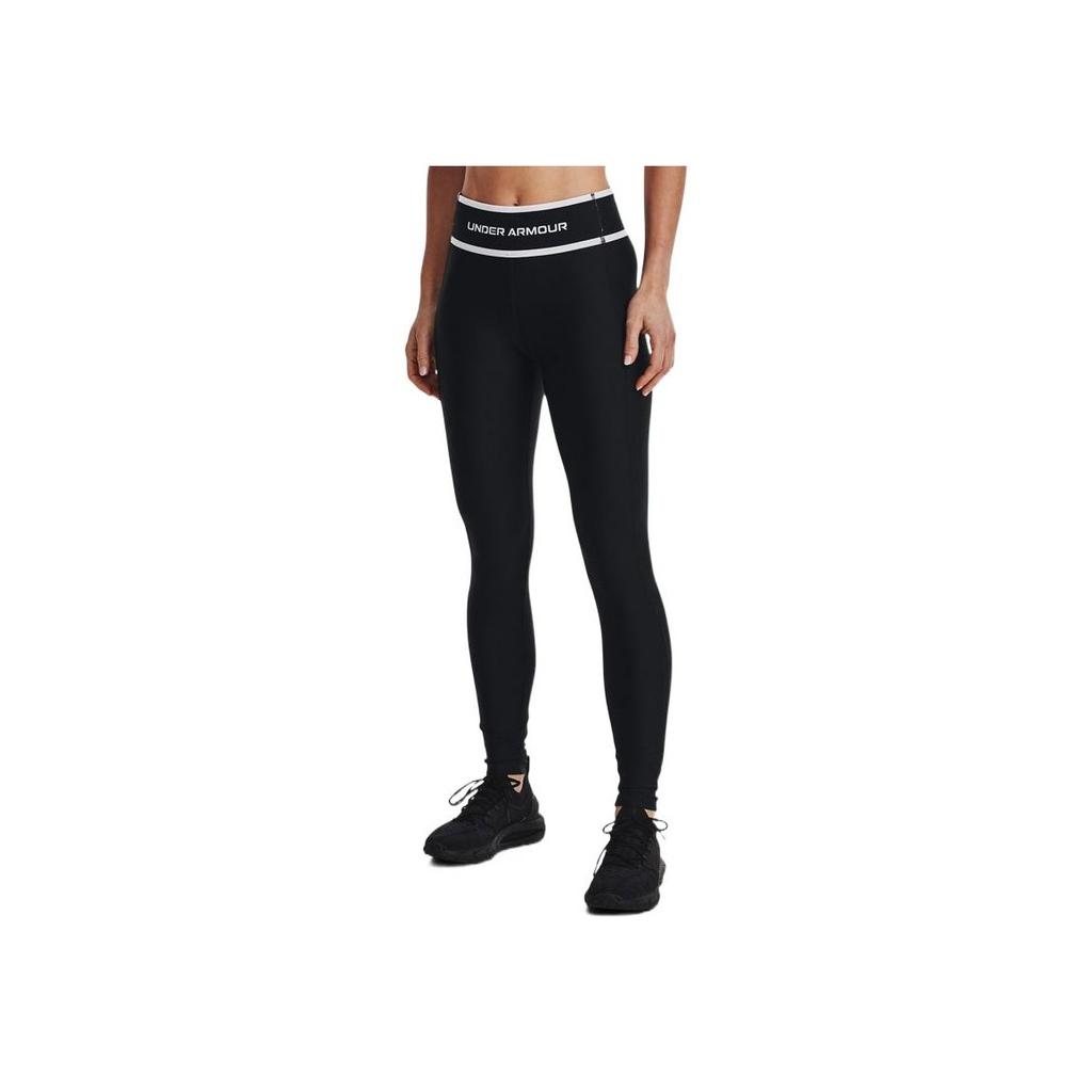 Under Armour Letter Stretch Sports Training Leggings Women Leggings Black 1369898-001