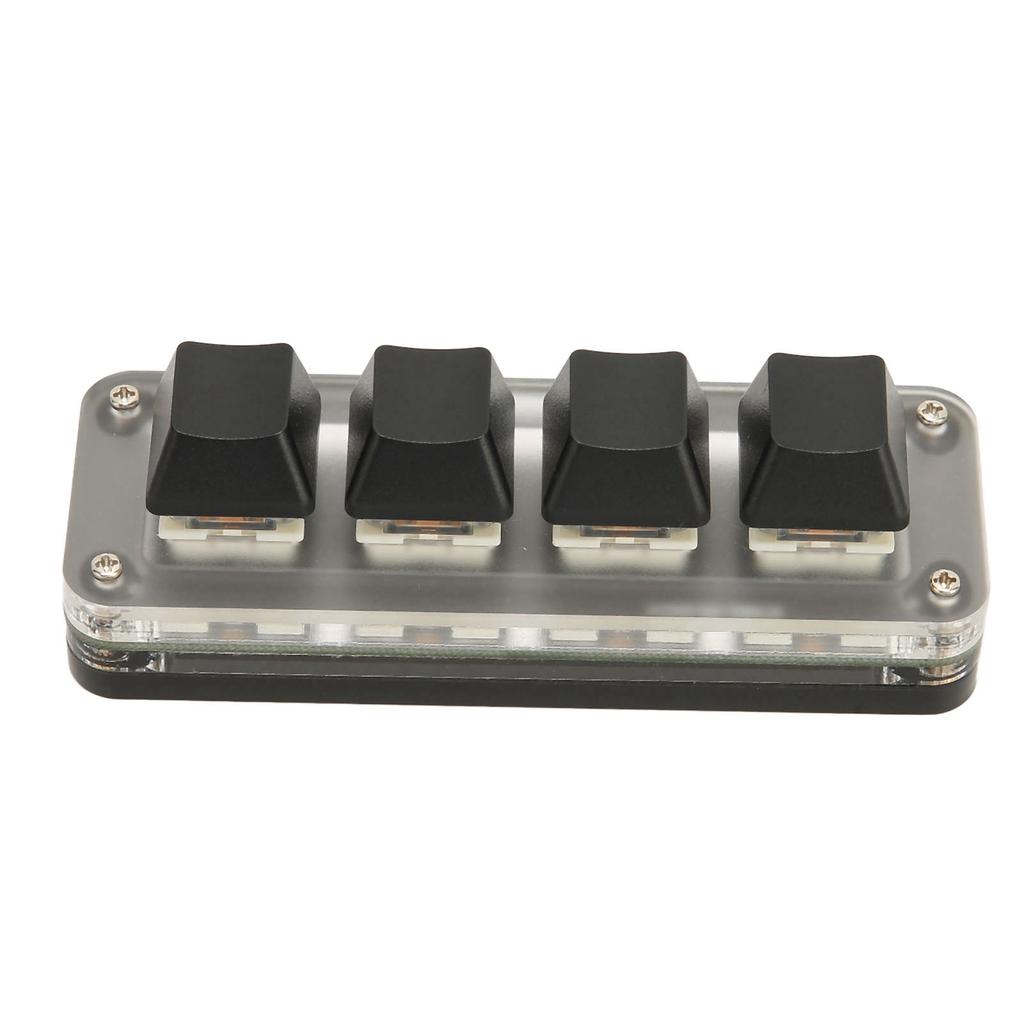 Programmable Keypad USB 4 Keys Mini Portable Mechanical Keyboard HID DIY Programmable Keyboard RGB