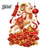 Многоразовые ПВХ Наклейки на Окно 2027 Год Овцы Vietnamese Happy New Year Статичная Наклейка Двусторонние Украшения для Стекла Съемная Лунная Наклейка