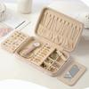 Large Capacity Velvet Jewelry Box Zipper Closure Jewelry Storage Case  Jewelry Storage