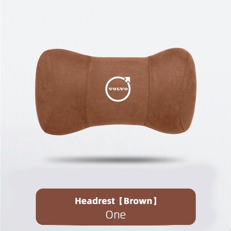 Volvo Car Seat Head Support Suede Memory Cotton Neck Pillow Interior Accessories For XC60 V90 V60 V40 XC90 S90 S60 C30 V70 XC40
