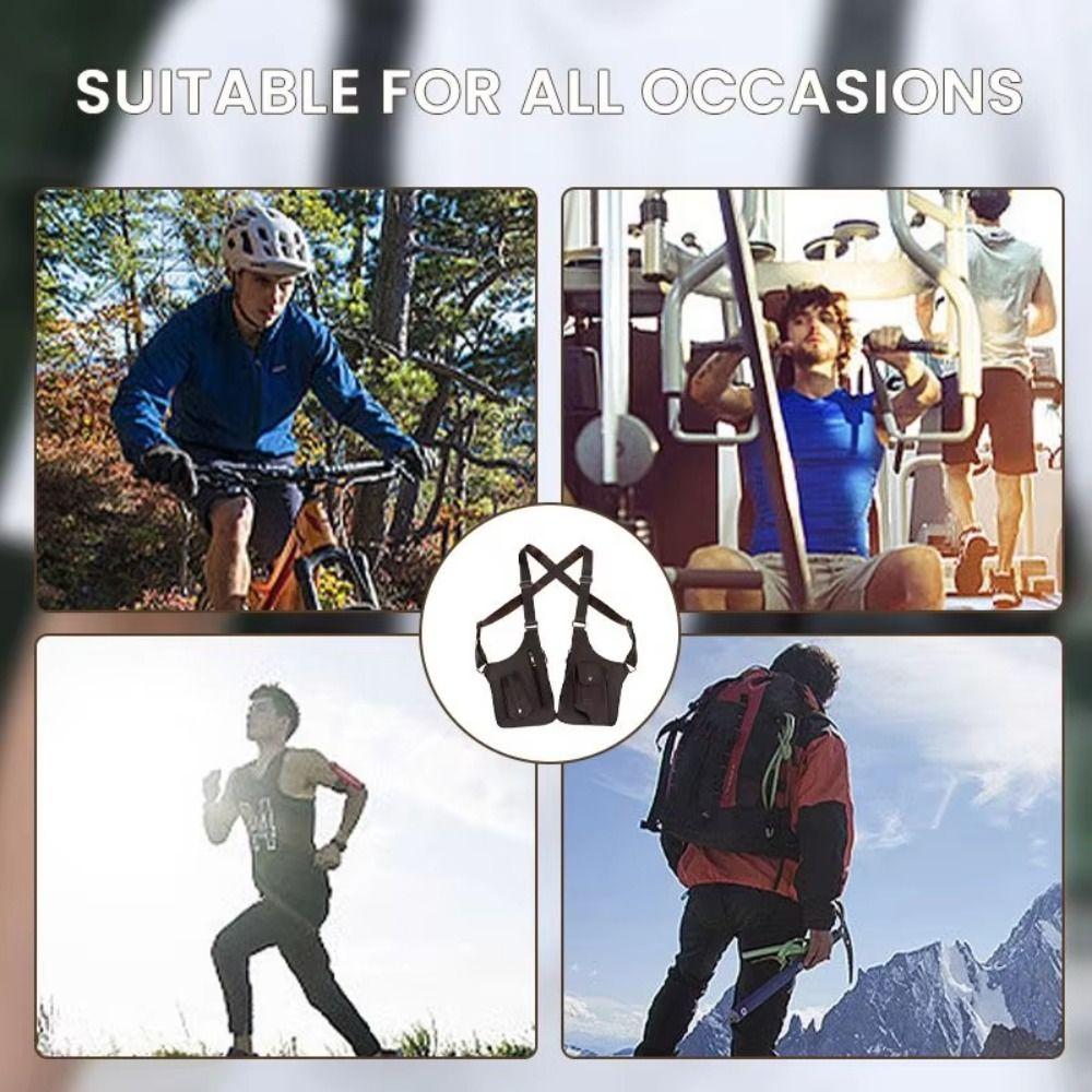 Винтажные нагрудные сумки для мобильного телефона, противокражная сумка-кобура через плечо, двойной наплечный подсумок, для улицы