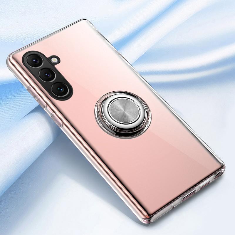 For Samsung Galaxy S25 FE / S26 FE case Ring Holder Phone Case Ultra Thin Transparent Car Navigation Silicone Clear Cases