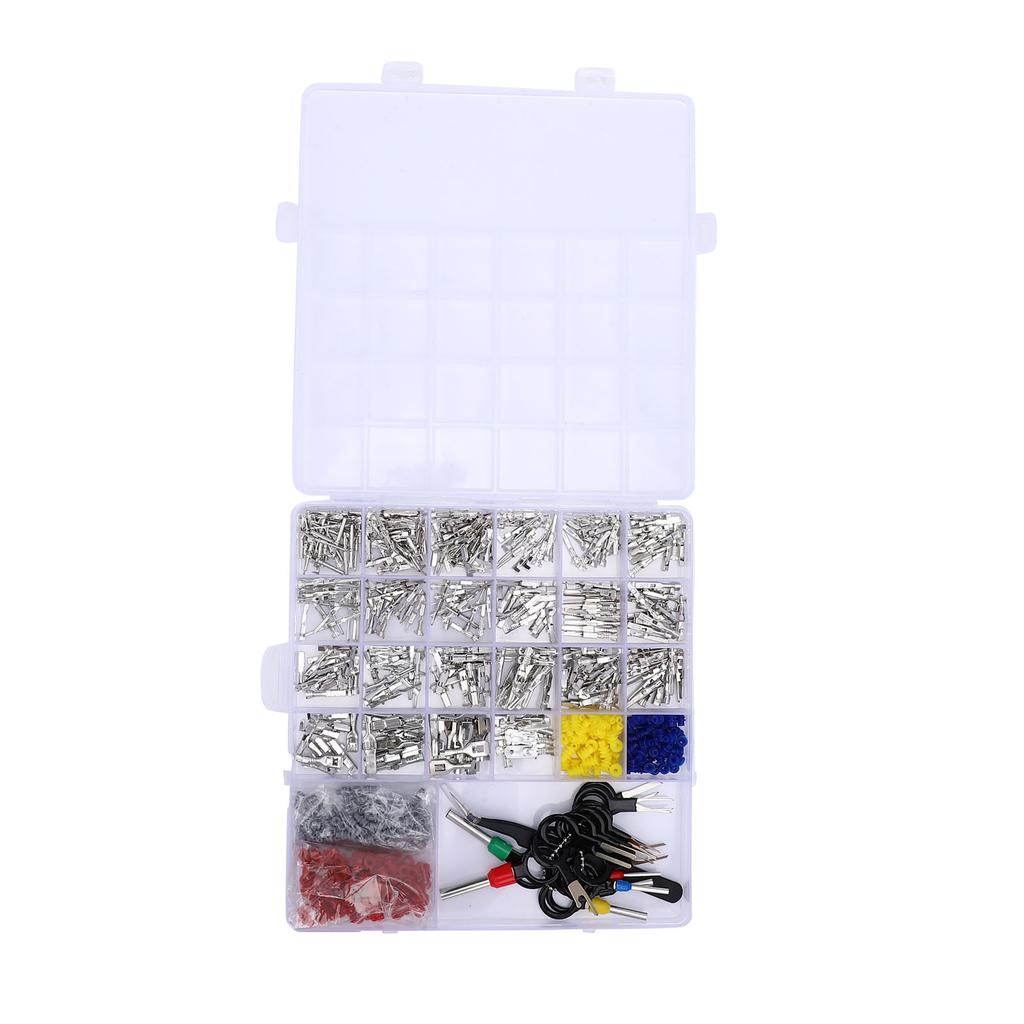 Pin Connector Kit Car Electrical Wire Connector Terminal Pins with Pin Terminal Removal Tool for Automotive Motorcycle