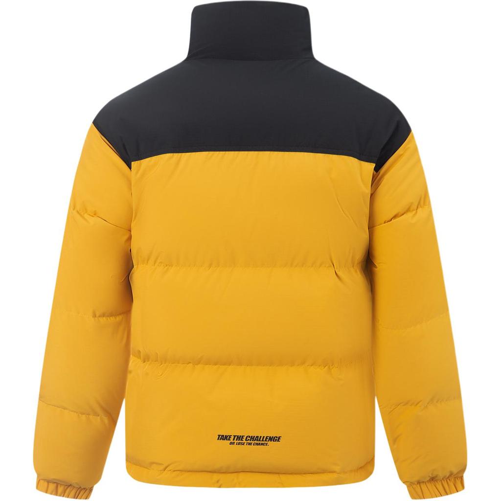 Li Ning Удобная Простая Универсальная Спортивная Куртка-пуховик на молнии со стойкой воротником Унисекс Верхняя одежда AYMV431-5