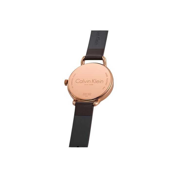 Calvin Klein CK Серия Quartz Серия Transcend Часы Кварцевый механизм Ремешок из натуральной кожи 36 мм Серебристый циферблат Женские часы K7B236G6