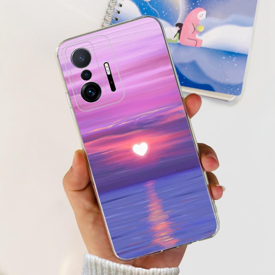 Чехол для Xiaomi 11T Pro Новый Модный Задняя Крышка Силиконовый Мягкий ТПУ Чехол для Телефона Для Xiaomi Mi 11T Pro 11TPro Mi11T Полный Чехол Бампер