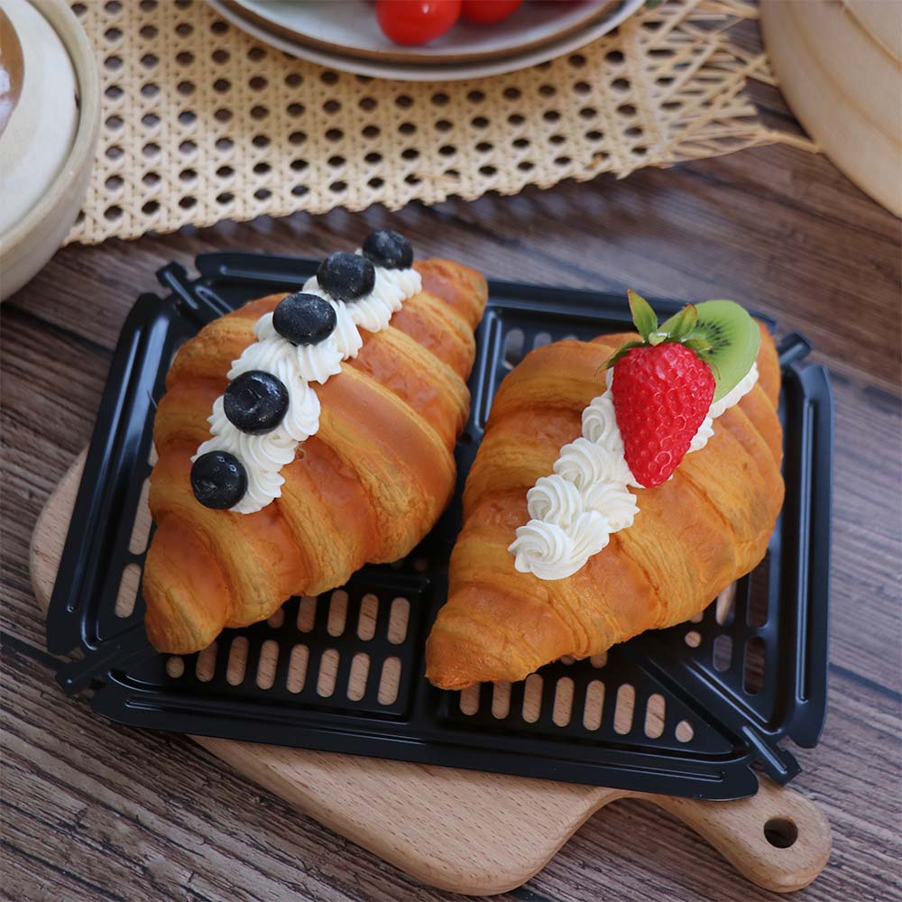 Non-Stick Air Fryer Grill Plate Square Air Fryer Tray Food Grade Grill Pan  Easy Clean