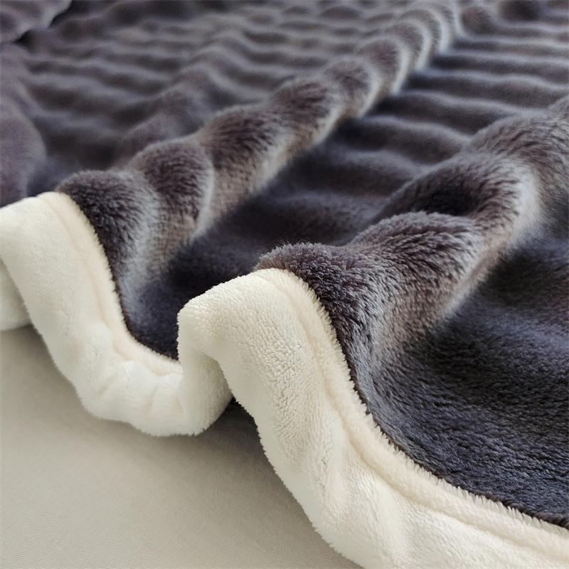 Faux Rabbit Fur Autumn Winter Blanket Warm Single Double Bed Blankets for Sofa Comfortable Warmth Shawl Knee Blanket for Thorw