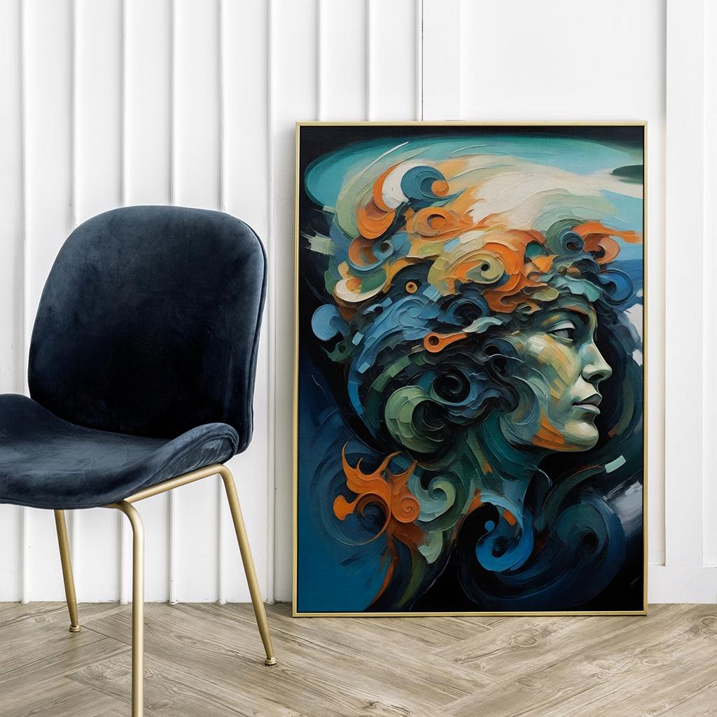 Plakat portret abstrakcja obraz