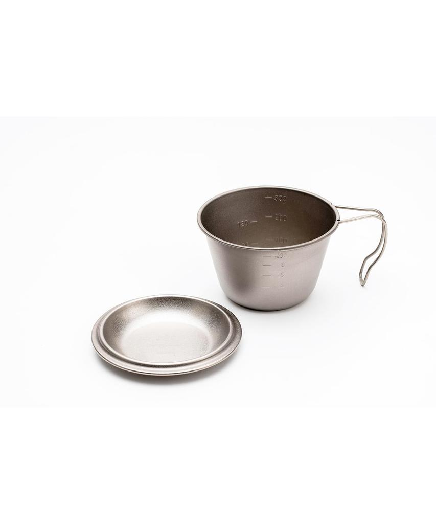 Snow Peak Deep-Style Titanium Siera Cup with Lid E-314R Camping Outdoor Lightweight Measuring BBQ