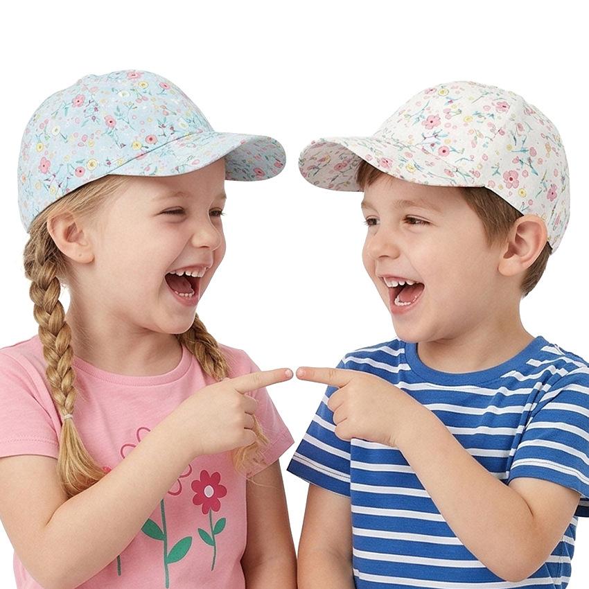 Children's Small Flower Baseball Cap, Girl's Curved Brimmed Baseball Cap, Boy's Breathable Sun Protection Hat