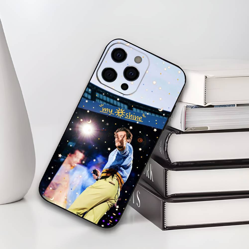 Чехол для телефона H-Harry S-Styles для iPhone 17,16,15,14,13,12,11 Plus,Pro Max,XS, Мягкий силиконовый черный чехол