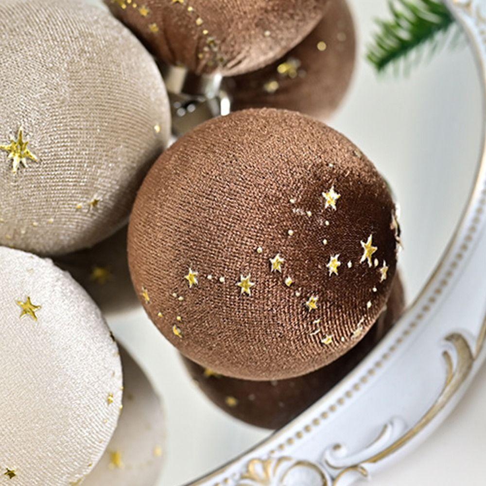15pcs Flocking Xmas Spheres Ornaments Shatterproof Christmas Tree Pendant Hom Festive Party Decor