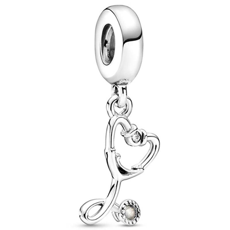 European Style DIY Charm Beads for Jewelry Making, Gold Plated CZ Heart Animal Dangle Charms, Pandora Compatible Bracelet Necklace Accessories