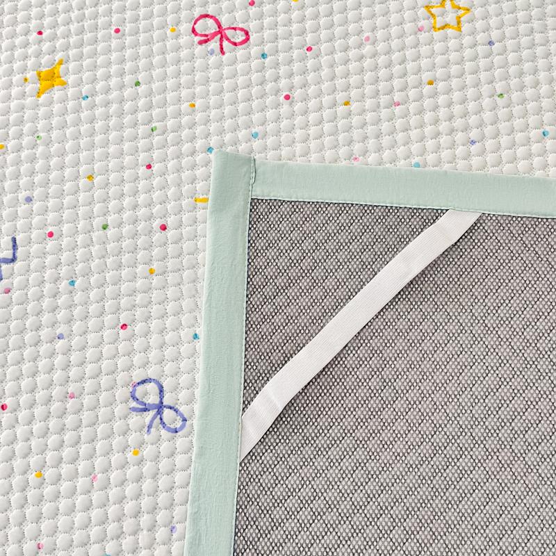 Ice Bean Cold Mat Ice Silk A-class Maternal and Child Grade Household Cooling Mat Bed Sheet Washable 3-Piece Set